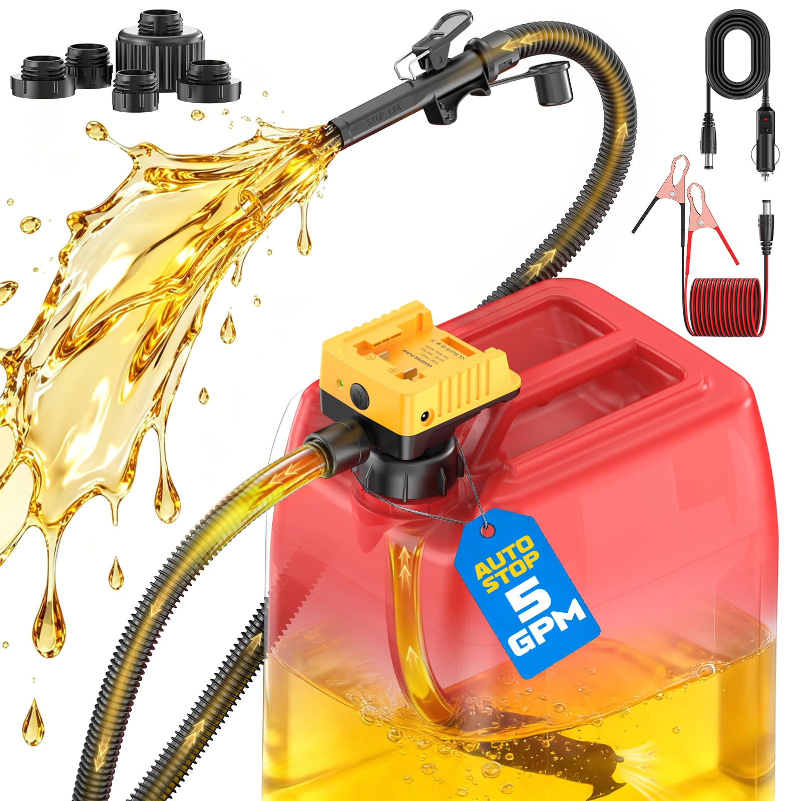 Amazon.com: DIYtoolifz 5 GPM Cordless Fuel Transfer Pump with Auto